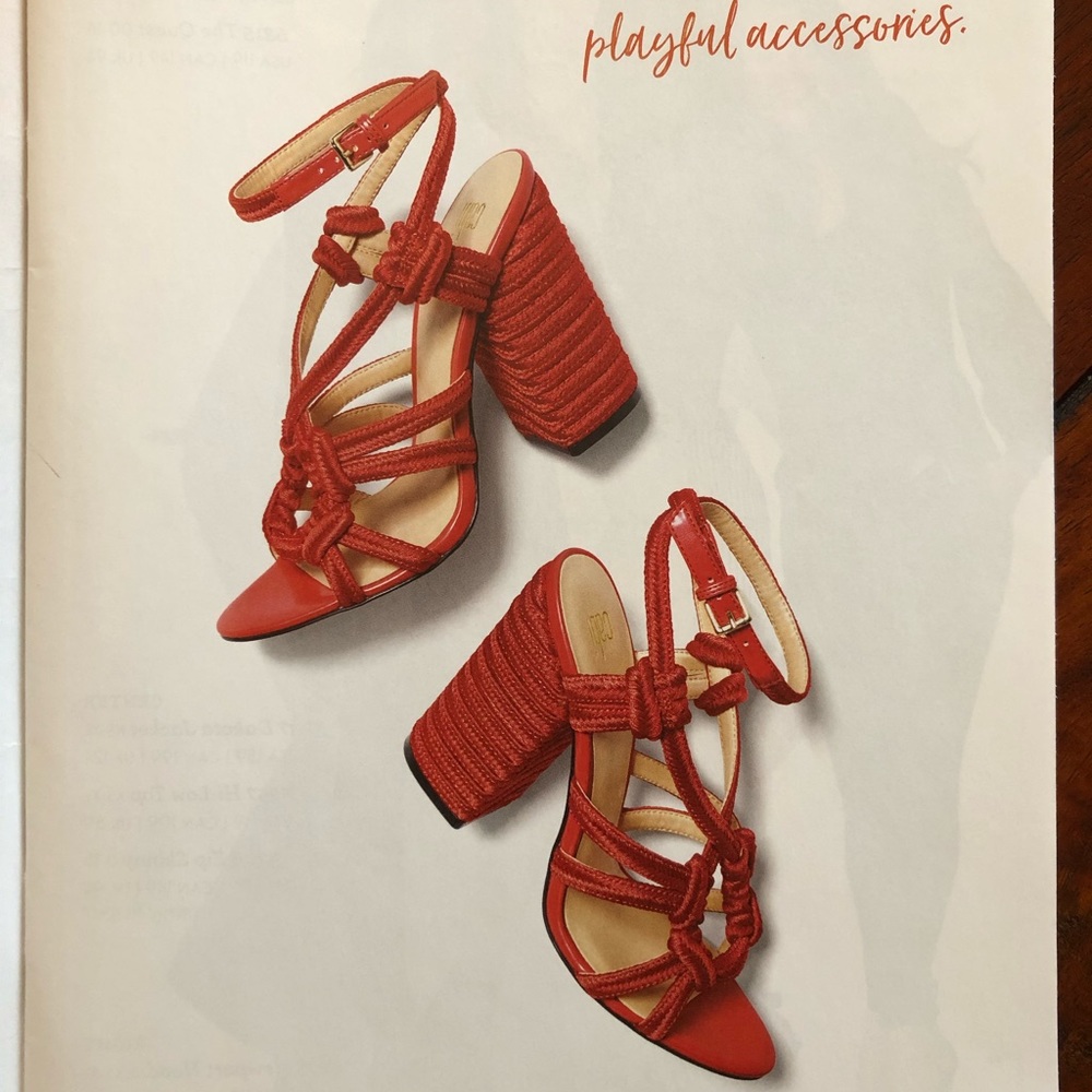 Cabi Tiptoe Sandal, Coral, Sz 7 NEW IN BOX